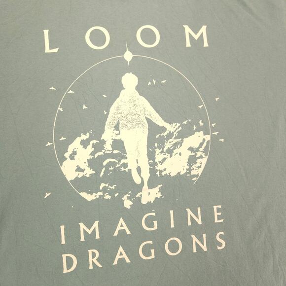 Imagine Dragons Band Crew Neck Short Sleeve Graphic T Shirt Mens Size XL Green - Picture 4 of 9